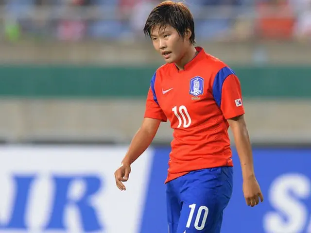 “女メッシ”ことチ・ソヨン（写真）が決勝ゴールを決めた女子サッカー韓国代表はメキシコを破り、有終の美を飾った。（提供:news1）