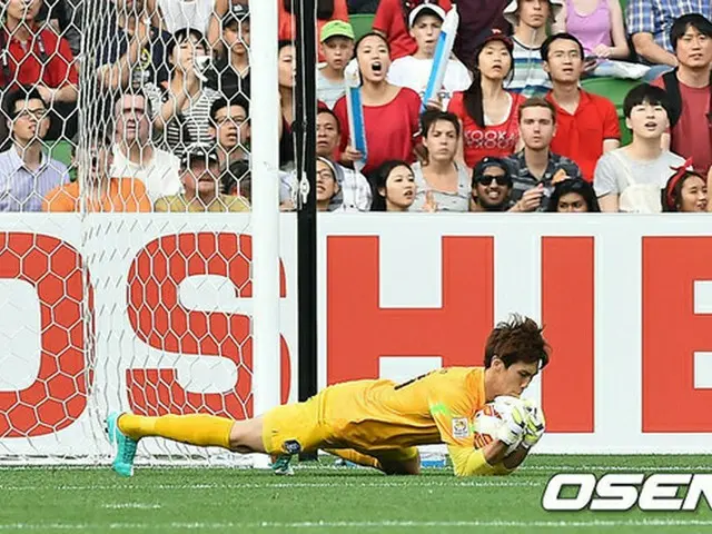 アジアカップでの4試合全てを0点に抑えたGKキム・ジンヒョン（セレッソ大阪）の“クモの手”が、韓国をベスト4に導いたと言える。（提供:OSEN）