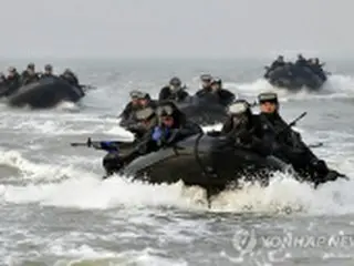 韓米海兵隊　北朝鮮近くの島で初の連合訓練