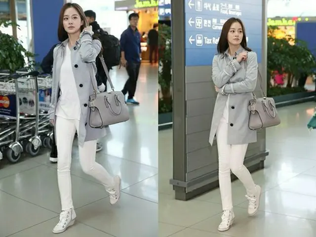 韓国女優キム・テヒ（34）の空港ファッションが公開された。(提供:OSEN）