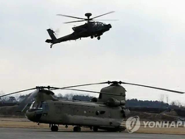 軍事演習のもよう＝（聯合ニュース）
