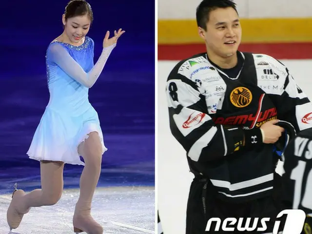 韓国フィギュアの女王キム・ヨナと元アイスホッケー韓国代表キム・ウォンジュンの復縁説が浮上し、話題を集めている。（提供:news1）