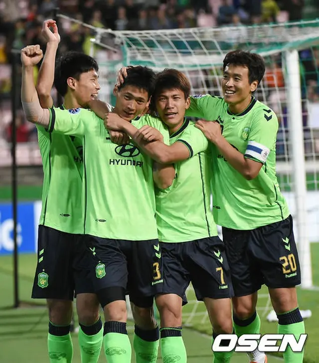 韓国・全北現代が、中国・山東魯能を下してAFCチャンピオンズリーグの決勝トーナメント進出を決めた。（提供:OSEN）