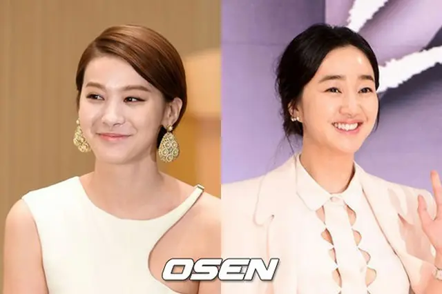 韓国女優スエとユ・ユ・インヨンが「仮面」の視聴率が18%を越えたら、すっぴんを公開すると述べた。（提供:OSEN）