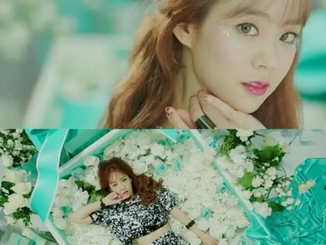 韓国ガールズグループ「KARA」の7thミニアルバムタイトル曲「CUPID」のメンバー別ティーザー映像で、ハン・スンヨン（26）が圧倒的な美貌を誇った。（提供:OSEN）