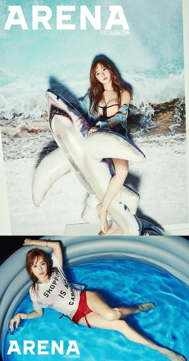 韓国女優ユ・ソヨン（29）がグラビアを通してボリューム感のあるスタイルを誇った。（提供:OSEN）