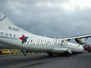 韓星航空が着陸時に事故、済州空港は離着陸中断
