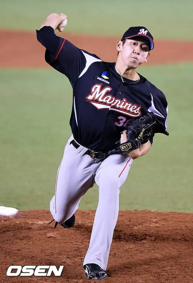 ロッテのイ・デウン（李大恩）の10勝達成は、また次の機会におあずけとなった。（提供:OSEN）