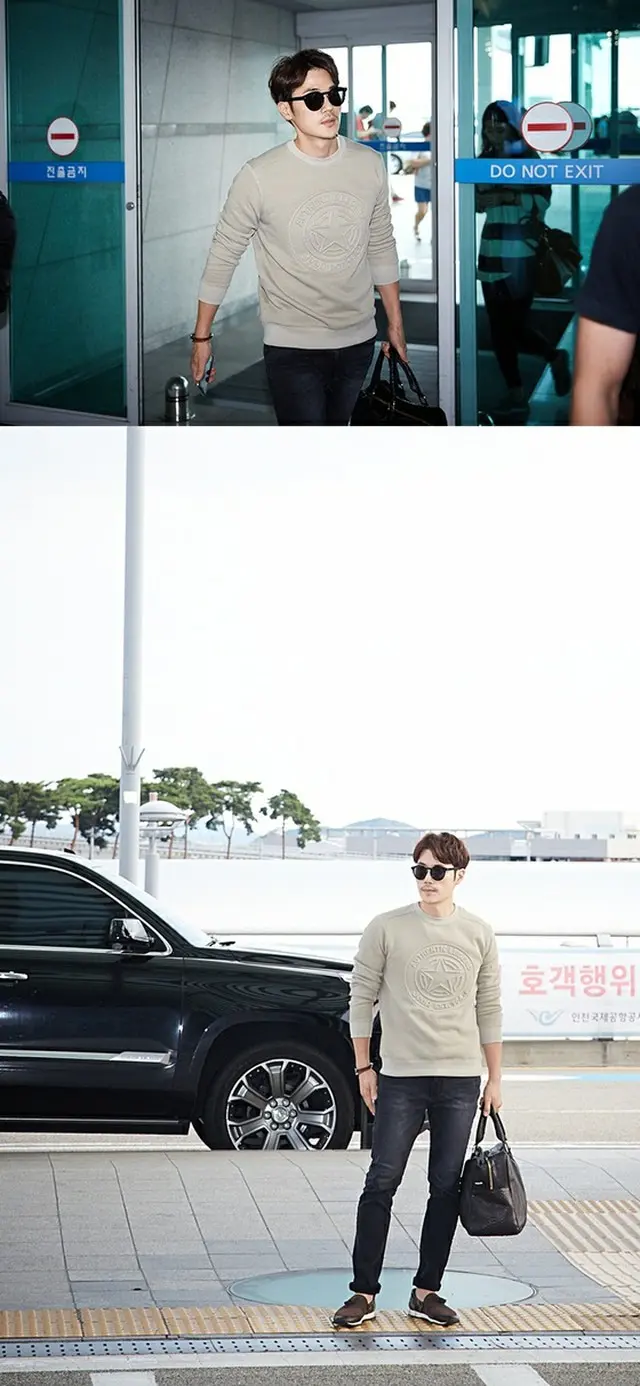 韓国俳優キム・ガンウの空港ファッションが、話題を呼んでいる。（提供:news1）