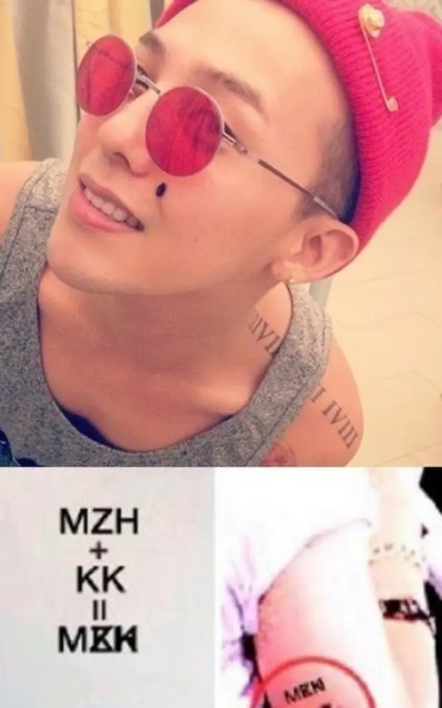韓国の人気グループ「BIGBANG」のG-DRAGON（27）と日本のモデル兼女優・水原希子（24）の破局報道がされた中、G-DRAGONのタトゥーが注目を集めている。（提供:news1）