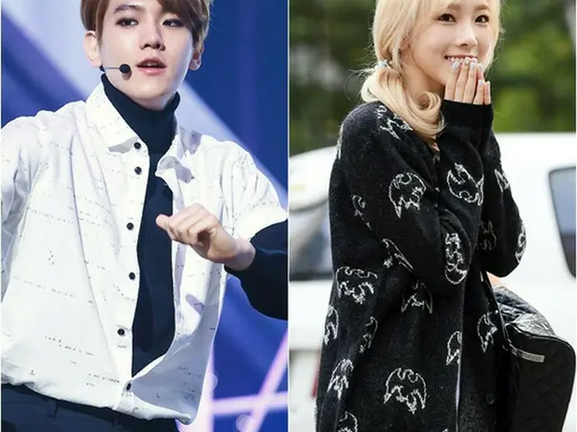 韓国ガールズグループ「少女時代」テヨンとアイドルグループ「EXO」BAEK HYUNに決別説が浮上した。（提供:OSEN）