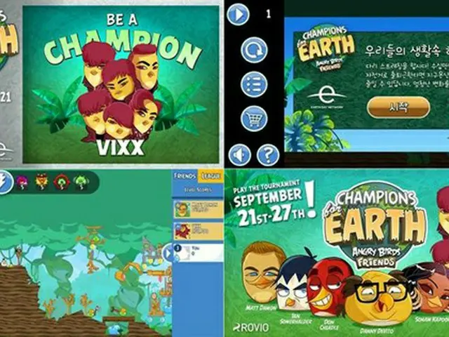 人気アイドルグループ「VIXX」のアバターが、モバイルゲーム「アングリーバード」に登場した。（提供:OSEN）