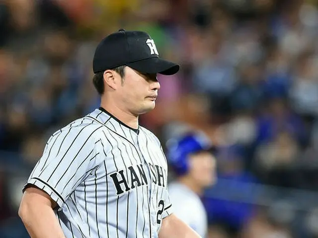 阪神の守護神オ・スンファン（呉昇桓）が右足内転筋の張りを訴え、出場選手登録から抹消された。（提供:OSEN）