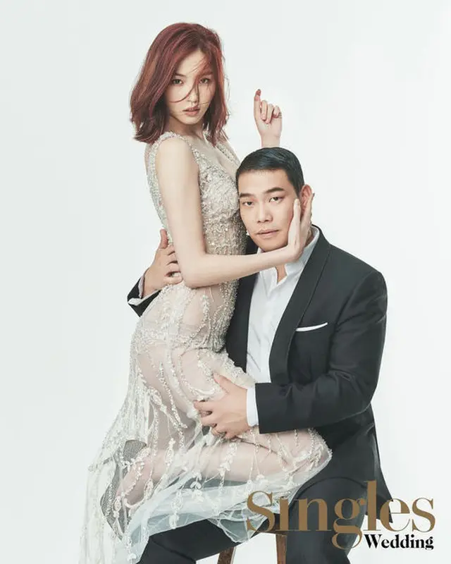 韓国女優キム・セロム（27）とシェフのイ・チャノ氏のウエディング画報が公開された。（提供:OSEN）