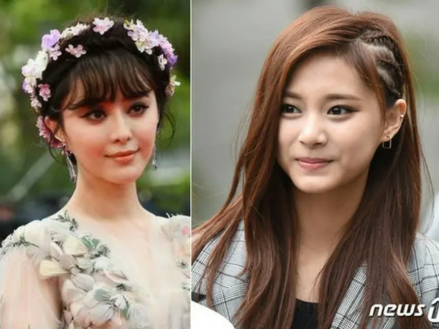 韓国ガールズグループ「TWICE」の台湾人メンバー、ツウィ（16）が中国のトップ女優ファン・ビンビン（34）に似ていると話題だ。