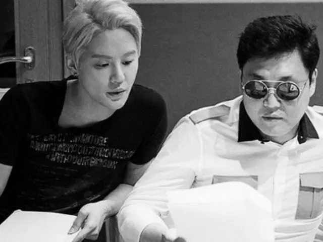 韓国歌手PSY（サイ、37）とキム・ジュンス（JYJ、28）の制作現場写真が公開された。（提供:news1）