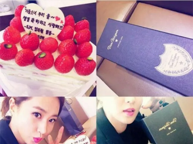 韓国ガールズグループ「少女時代」のユリが、SMエンタテインメント所属アーティストらから誕生日ケーキを贈られた感動エピソードを紹介した。（提供:news1）