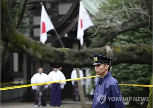 事件が発生した靖国神社＝（ＡＰ＝聯合ニュース）