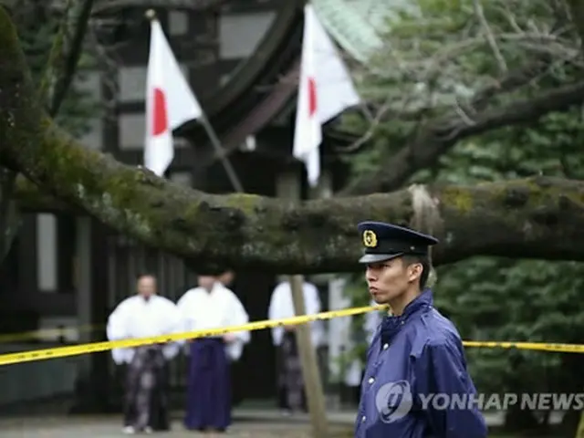 事件が発生した靖国神社＝（ＡＰ＝聯合ニュース）