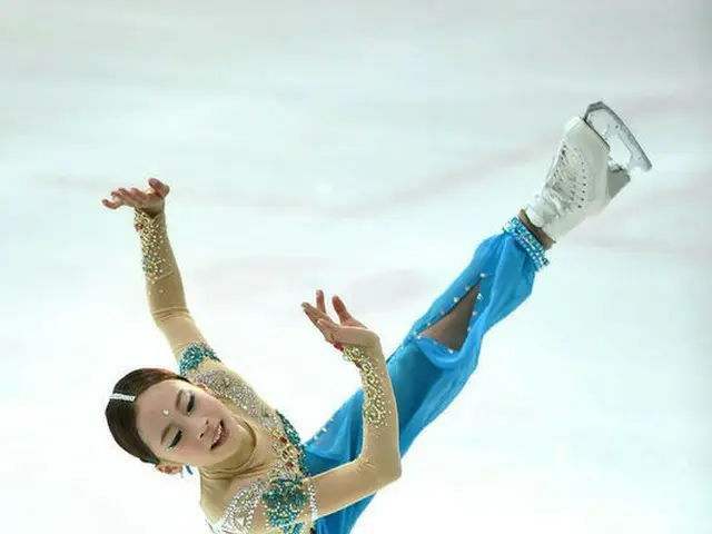 韓国全国男女フィギュアスケート総合選手権大会女子シングルで歴代最年少優勝したユ・ヨンが全国冬季体育大会で3位に留まった。(提供:OSEN)