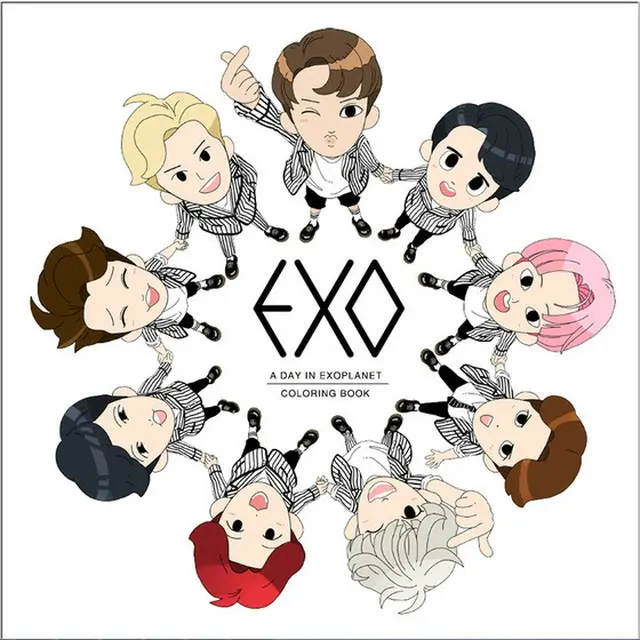 韓国アイドルグループ「EXO」のストーリーを収めた塗り絵（カラーリングブック）が出版される。（提供:news1）
