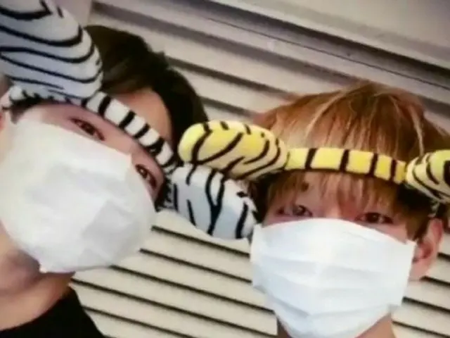 韓国アイドルグループ「防弾少年団」V（ブイ）が俳優パク・ボゴムとの親交を誇示する。（提供:news1）