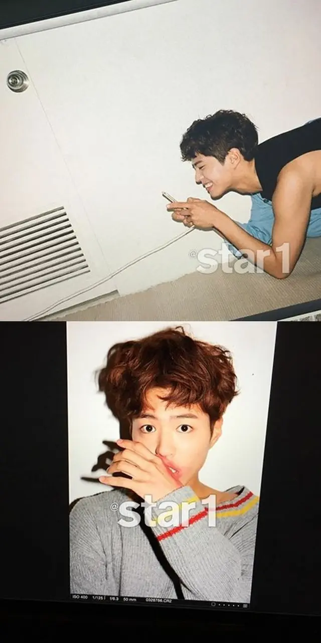 韓国俳優パク・ボゴム（22）のリップを拭う唇に腕の筋肉など、反転の魅力が公開された。（提供:OSEN）