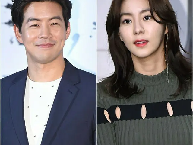 俳優イ・サンユン(35)と、ガールズグループ「AFTERSCHOOL」メンバーのユイ(28)が交際を認めた。(提供:OSEN)