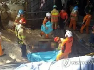 地下鉄工事現場の事故で４人死亡　ガス爆発か＝韓国