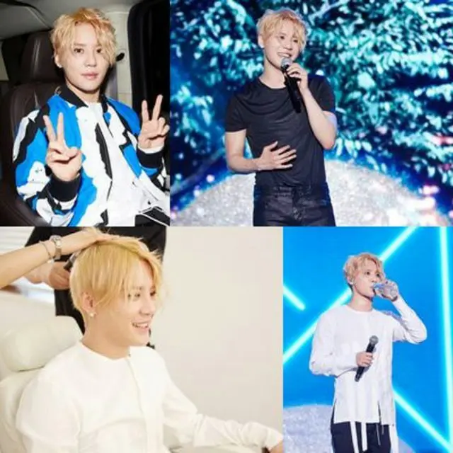 韓国男性グループ「JYJ」ジュンス（XIA）の4thアルバム発売記念ショーケースのビハインド写真が公開された。（提供:news1）