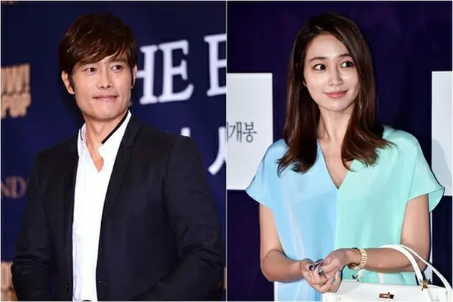 韓国俳優イ・ビョンホン（45）と女優イ・ミンジョン（34）夫妻が共にニューヨーク行きの飛行機に搭乗した。（提供:OSEN）