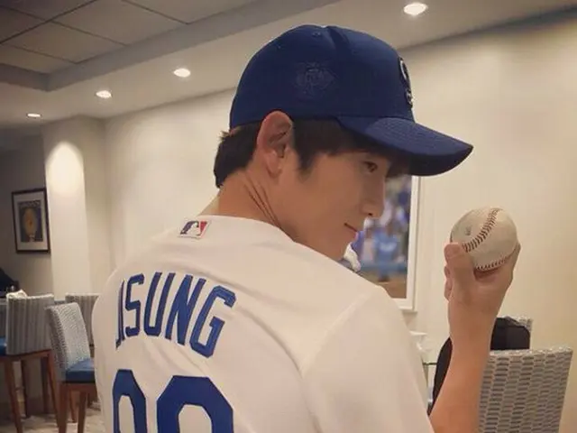 韓国俳優チソン（39）がメジャーリーグ「ロサンゼルス・ドジャース」の始球式をおこなった。（提供:OSEN）