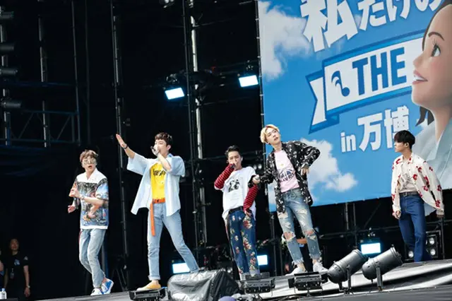 YGエンターテインメントが約8年振りに放ったボーイズグループ「WINNER」が大阪・万博記念公園東の広場特設ステージで開催された「MBS presents 私だけのドリカム THE LIVE」に出演した。