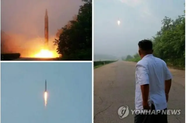 北朝鮮が公開したミサイル実験の様子＝（聯合ニュース）