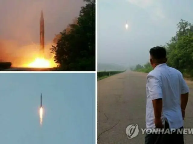 北朝鮮が公開したミサイル実験の様子＝（聯合ニュース）