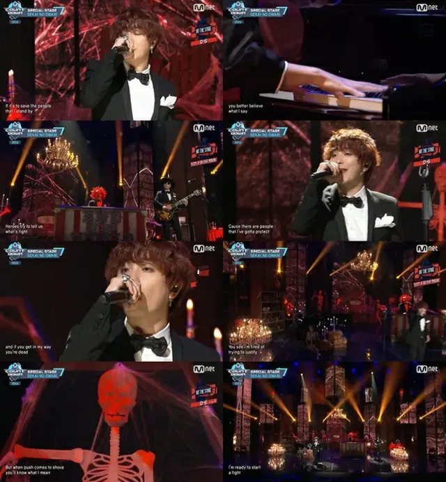 人気バンド「SEKAI NO OWARI」が、韓国Mnetの音楽番組「M COUNTDOWN」に出演した。（提供:news1）