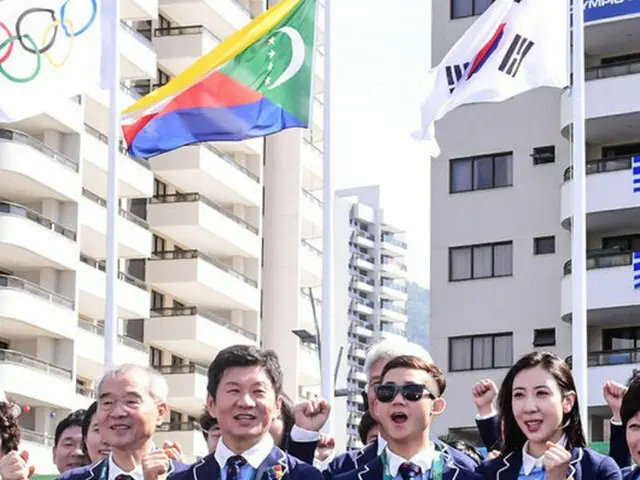 韓国選手団が公式的に選手村に入村し、リオ五輪善戦を誓った。