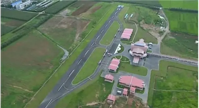 美林航空クラブとされる施設の全景＝（聯合ニュース）