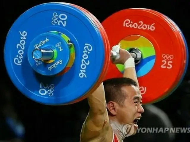 北朝鮮のオム・ユンチョル＝７日、リオデジャネイロ（聯合ニュース）