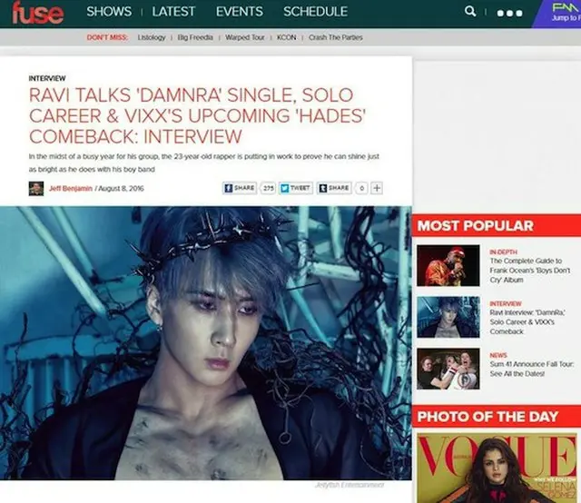 人気アイドルグループ「VIXX」ラビの能力にアメリカの有名メディアが注目した（提供:OSEN）