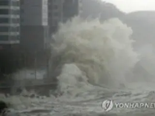 ［写真］台風１８号が韓国南部直撃　３人死亡・３人不明