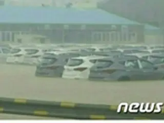 現代自動車の蔚山第2工場、台風被害で稼働できず2日目突入…
