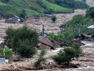 北朝鮮の洪水被害地域、冬を控えて“2次災害”を懸念