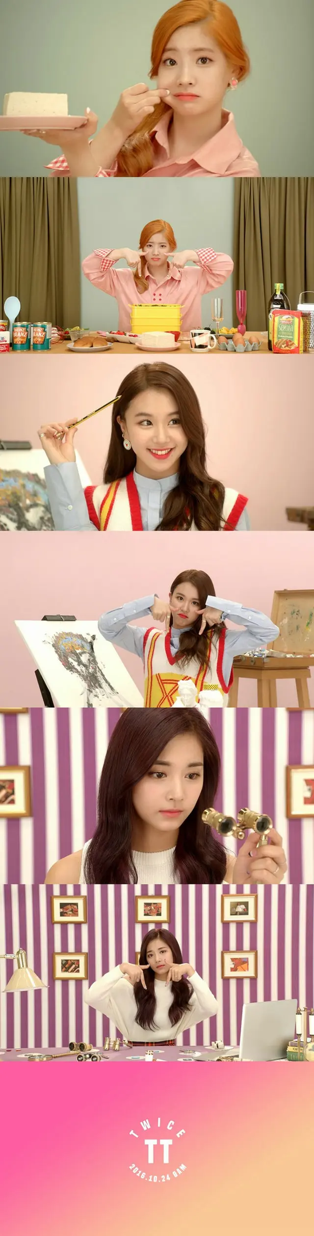 韓国ガールズグループ「TWICE」のダヒョン、チェヨン、ツウィが恋に落ちたシャイな少女に変身した。（提供:news1）