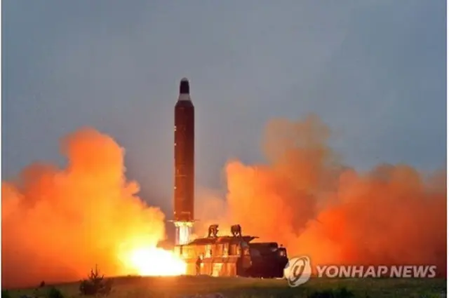 ６月に北朝鮮が公開した「ムスダン」発射模様＝（聯合ニュース）