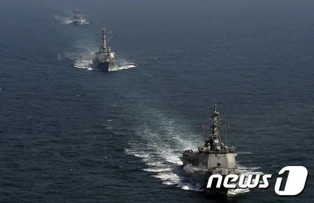 日韓米のイージス艦、北のミサイル対応訓練（提供:news1）