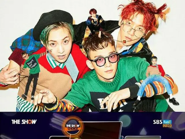 韓国アイドルグループ「EXO」初のユニット「EXO-CBX（エクソ‐チェンベクシ）」が「THE SHOW」で初めて1位を獲得した。（提供:OSEN）