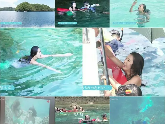 「青い海の伝説」の女優チョン・ジヒョンがパラオでレベルの高い水泳の実力を披露し、撮影に臨むメイキング映像が公開された。（提供:OSEN）