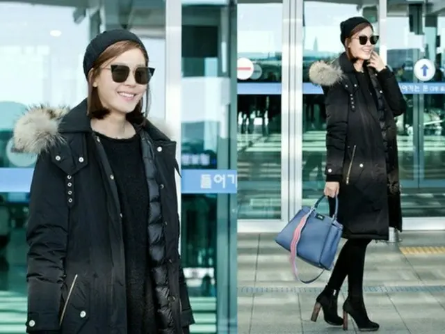 女優キム・ハヌル、空港ファッションは”オール・ブラック”（提供:news1）