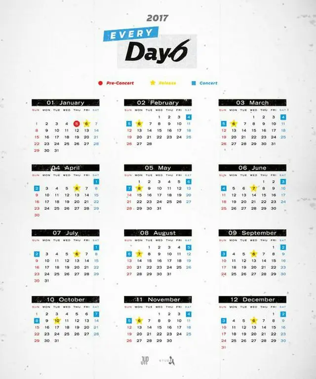 韓国の実力派JYPバンド「DAY6」が10か月ぶりにカムバックし、毎月新曲発表とコンサート開催プロジェクトを公開した。（提供:OSEN）